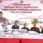 Pemusnahan Narkoba Lampung: Polda Musnahkan Barang Bukti dari Tujuh Kasus, Selamatkan 216 Ribu Jiwa