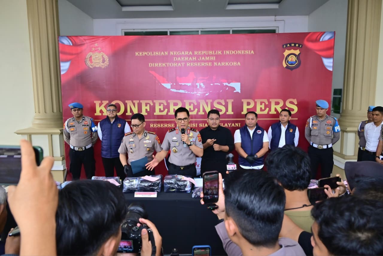 Peredaran Narkotika Jambi Diungkap, Polda Sita 20 Kg Sabu dan Ribuan Ekstasi