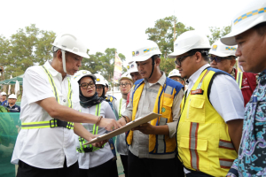 Wamensos Tinjau Pembangunan Sekolah Rakyat Lampung Timur