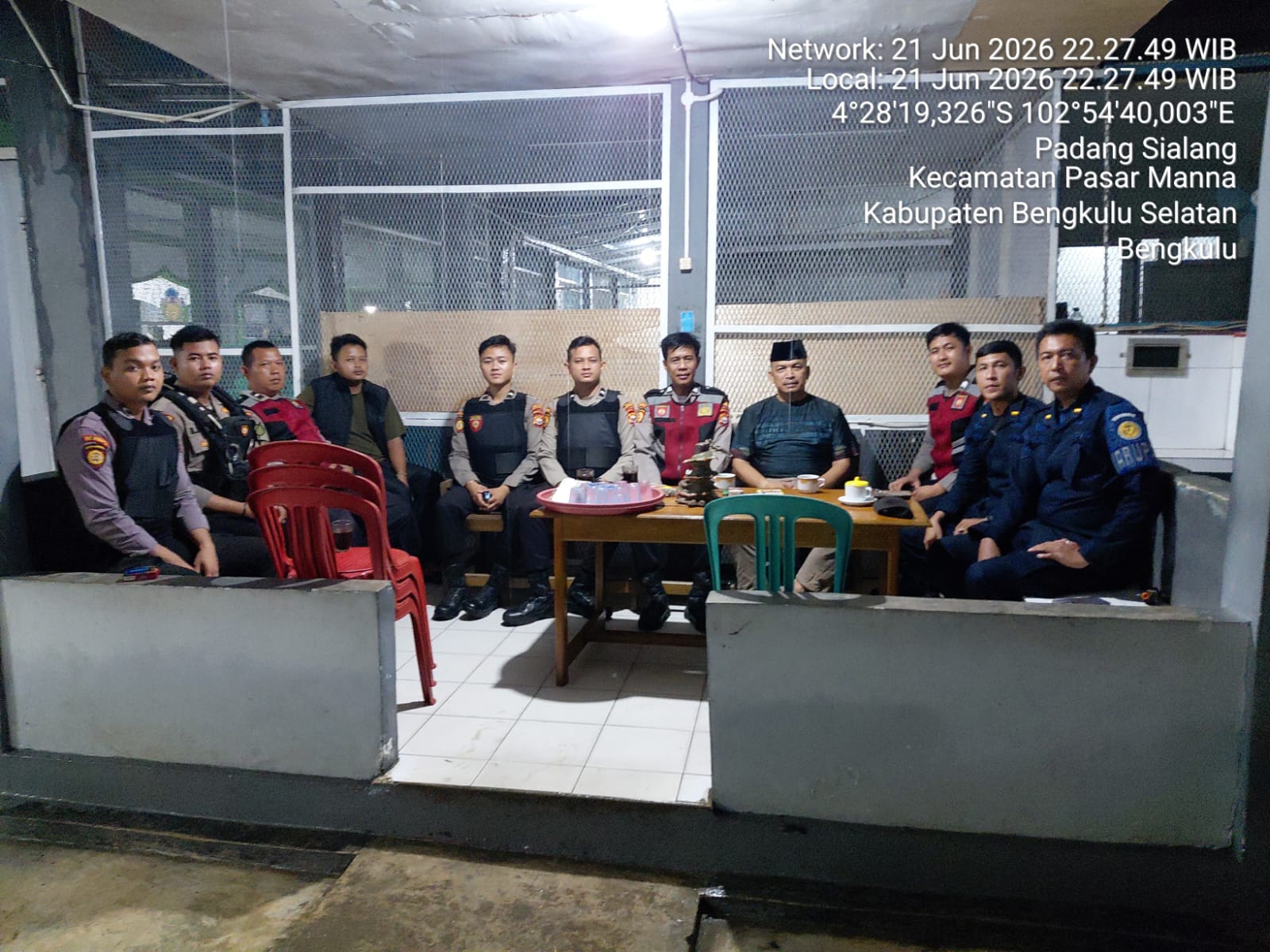 TINGKATKAN KEAMANAN, SAT SABHARA POLRES BENGKULU SELATAN PERKUAT SINERGI SAMBANG POLRI KE RUTAN KELAS IIB MANNA