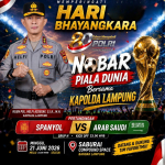 Kapolda Lampung Ajak Masyarakat Nobar Piala Dunia 2026 Malam Ini, Dukung Arab Saudi vs Spanyol