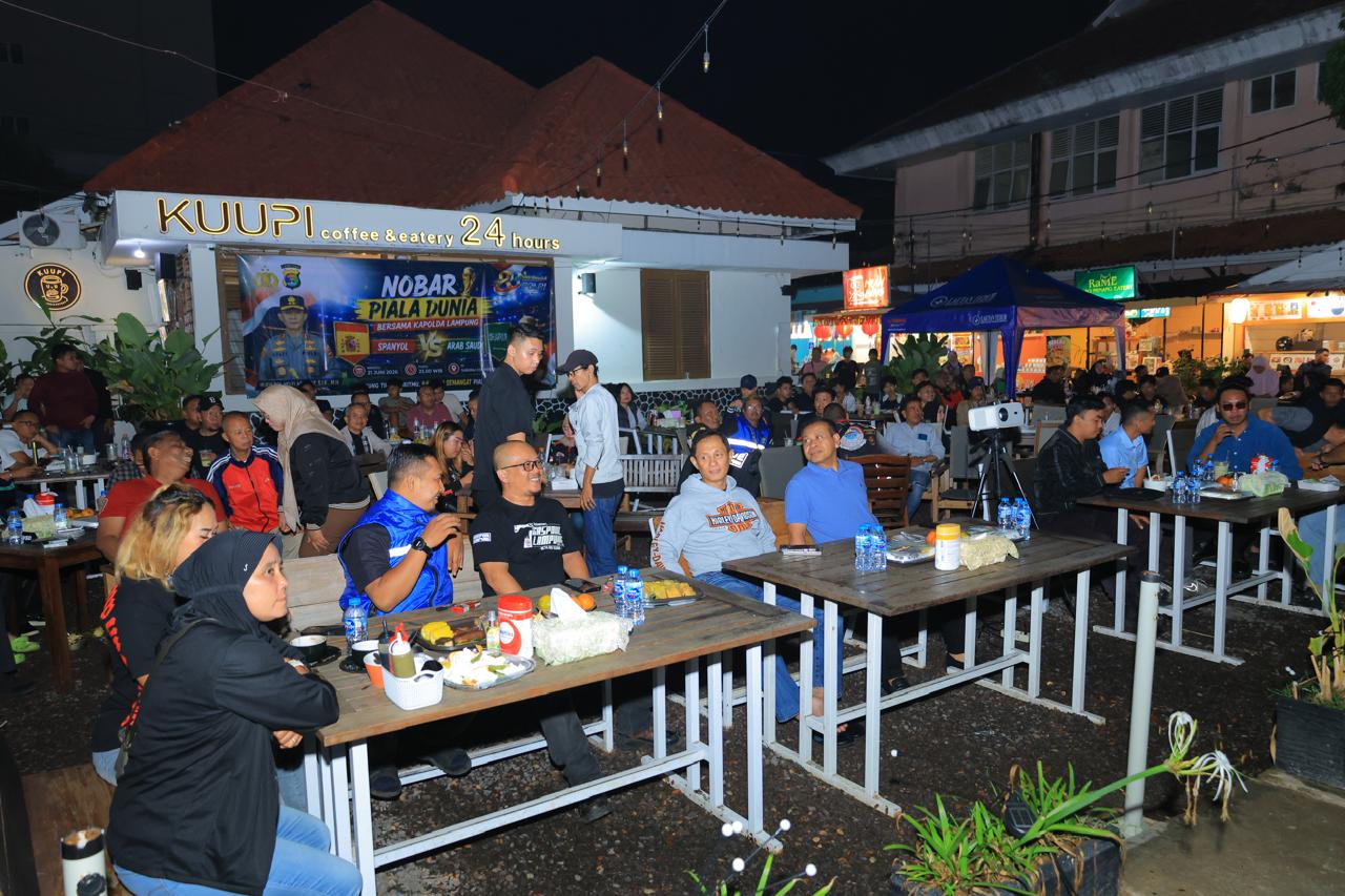 Nonton Bareng Piala Dunia 2026 Polda Lampung Meriah