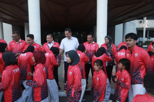 Taekwondo Aceh 2026: Sekda Aceh Lepas 43 Atlet TSA ke National Taekwondo Championship Sumut