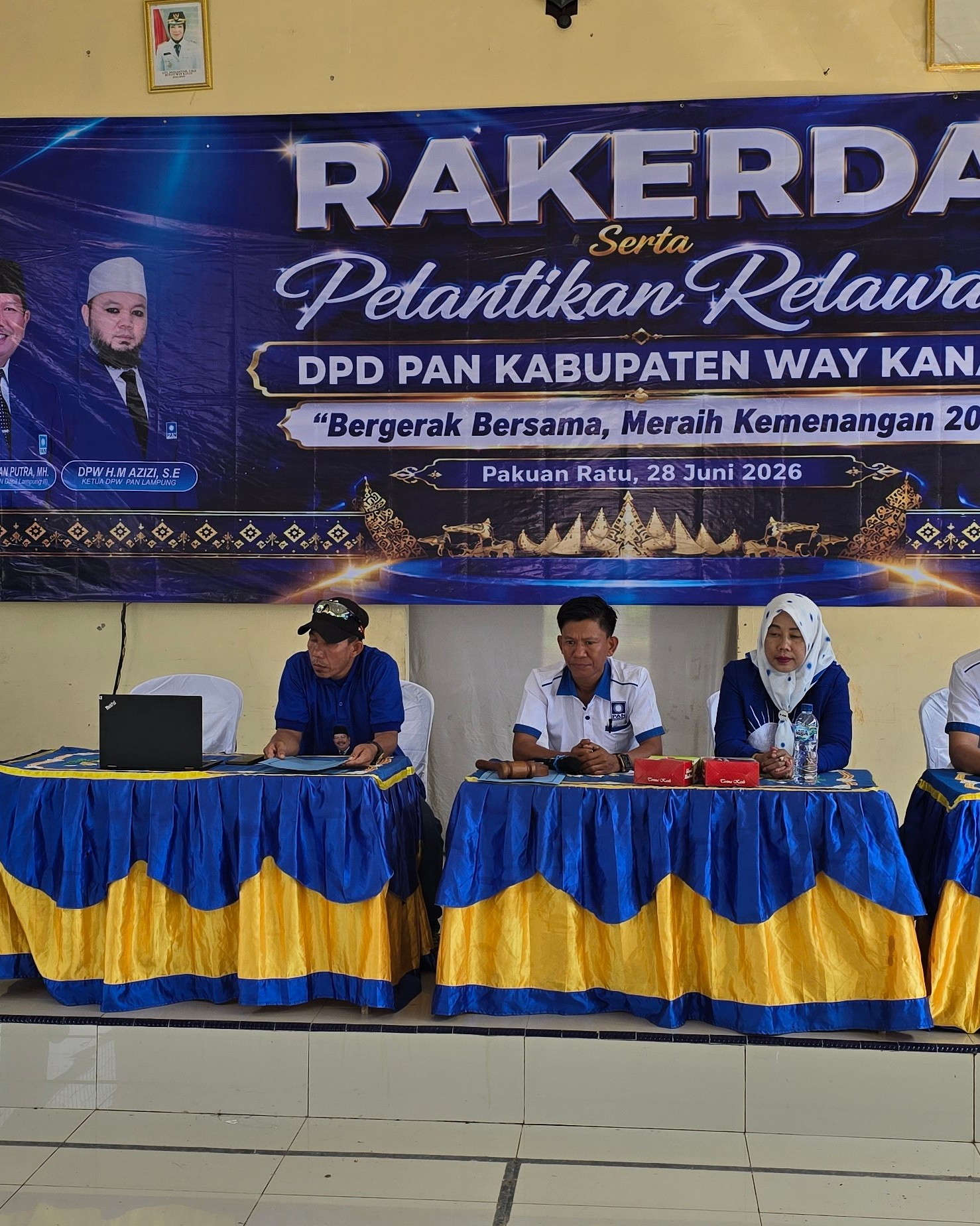 Rakerda dan Pelantikan Relawan PAN Way Kanan Berlangsung Sukses