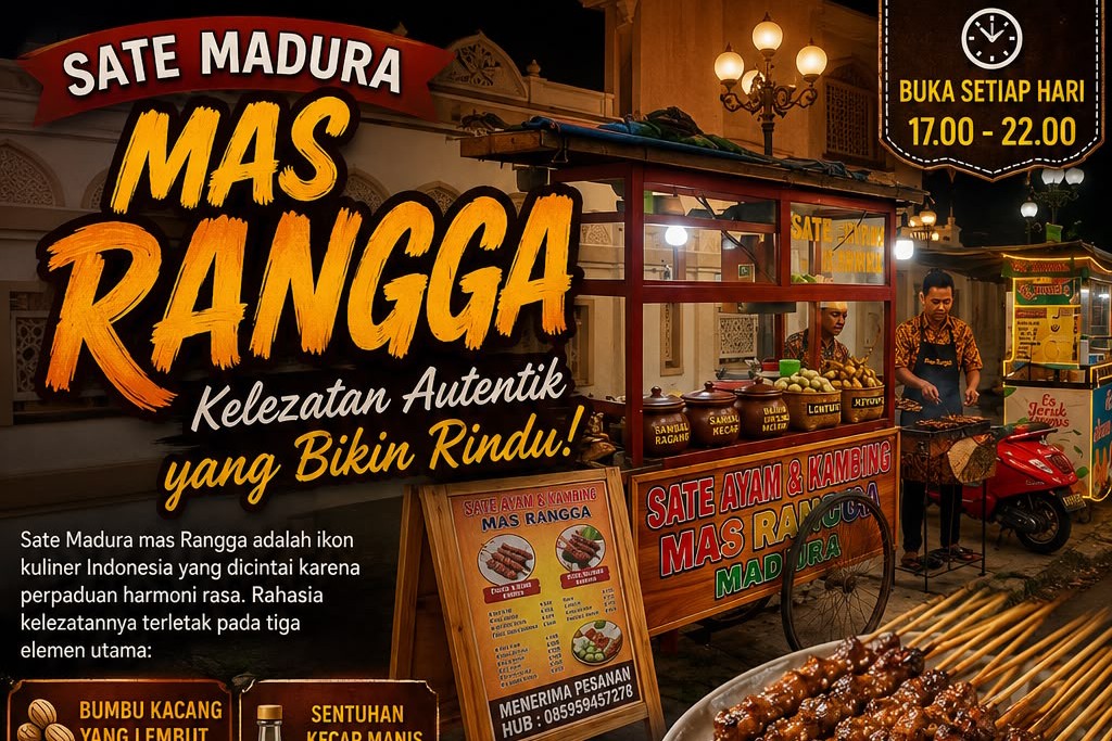 Sate Madura Mas Rangga yang Bisa Menjadi Referensi Anda untuk Memanjakan Lidah di Saat Malam Hari