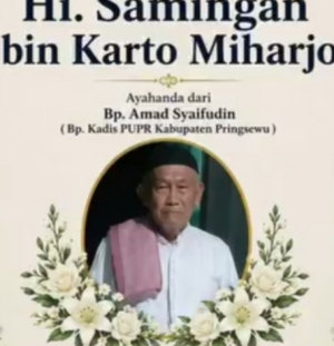 Ketua DPC ASWIN Pringsewu Sampaikan Belasungkawa atas Wafatnya H. Samingan bin Karto Miharjo