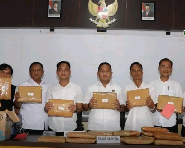 Bawa 24 Kilogram Ganja dalam Koper dan Kardus, Pria di Pringsewu Ditangkap Polisi