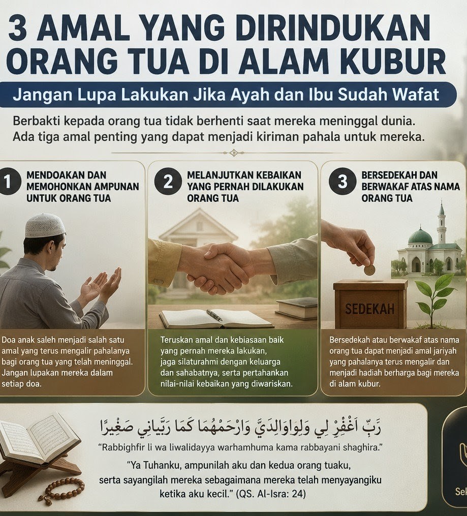 Tiga Bentuk Bakti Anak kepada Orang Tua yang Sudah Wafat