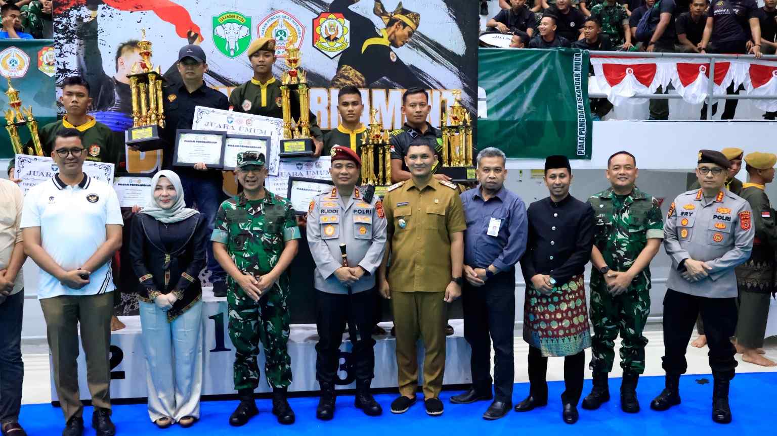 Open Tournament Pencak Silat Piala Pangdam IM Perkuat Sinergi TNI-Polri dan Pembinaan Atlet Aceh