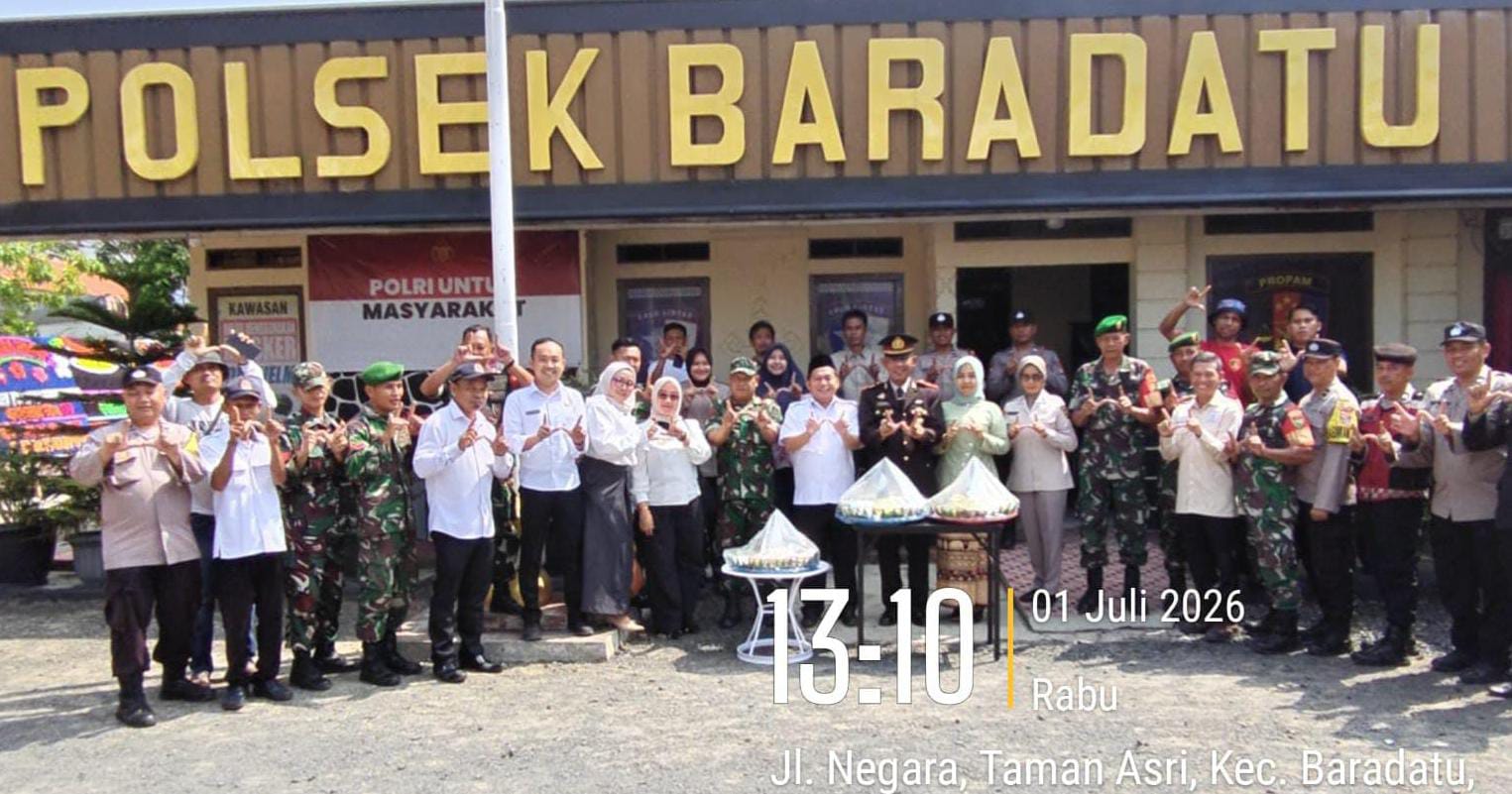 Hadir di HUT Bhayangkara ke-80 di Polsek Baradatu, Ketua DPD TMI Way Kanan: Sinergi Pemuda dan Polri Harus Terus Diperkuat
