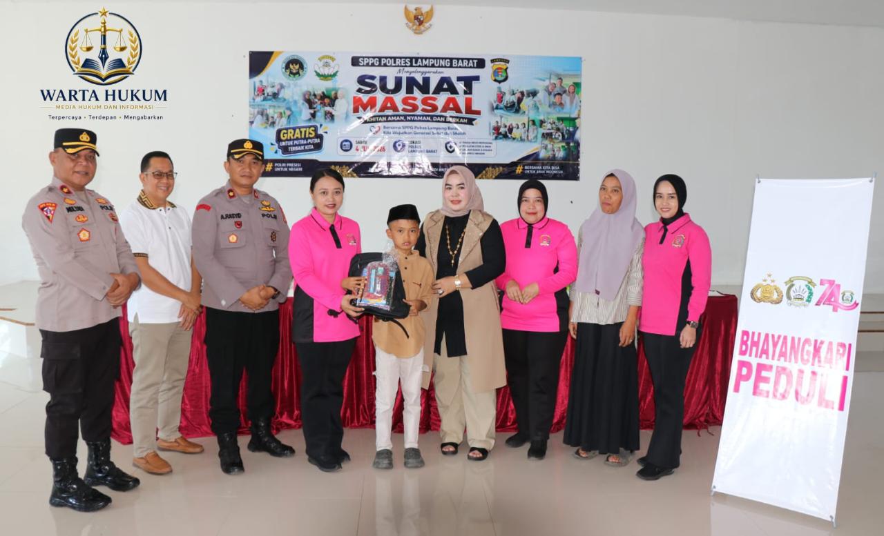 Peringati Hari Bhayangkara, Polres Lampung Barat Gelar Sunatan Massal untuk 50 Anak