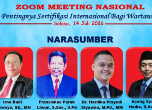 Ketua Umum ASWIN Gelar Zoom Meeting, Tekankan Pentingnya Sertifikasi Internasional bagi Wartawan