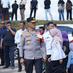 Kapolda Lampung Monitoring Pengamanan Kunjungan Kerja Wakil Presiden RI di Lampung Timur