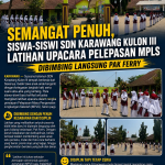 MPLS SDN Karawang Kulon III: Pak Ferry Tanamkan Disiplin dan Percaya Diri Lewat Latihan Upacara Pelepasan
