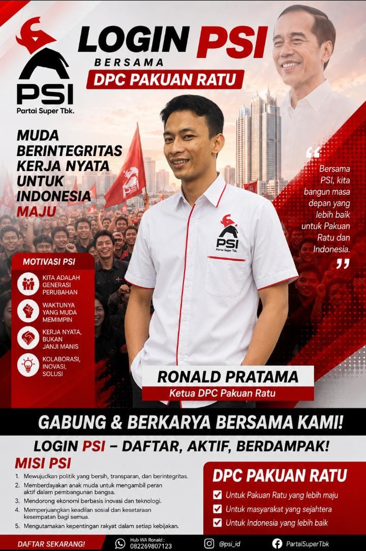 DPC PSI Pakuan Ratu Way Kanan Gencar Rekrut Anggota Baru, Ajak Masyarakat “Login PSI”