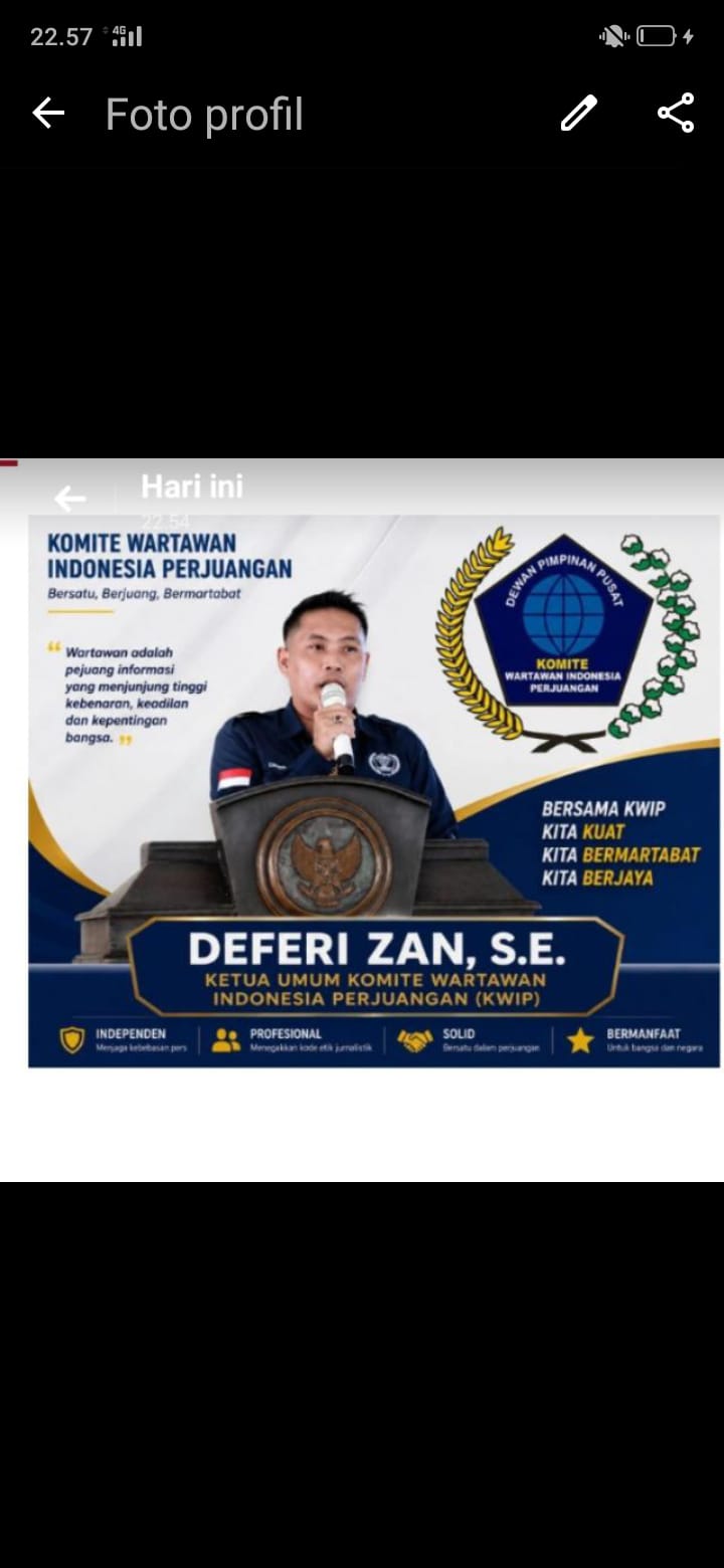 Ketua Umum KWIP Sayangkan Ucapan “Wartawan LSM Londo Ireng” dalam Pidato Presiden Prabowo