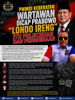 PWMOI Keberatan Wartawan Dicap Londo Ireng, Minta Presiden Prabowo Cabut Pernyataan dan Sampaikan Permintaan Maaf