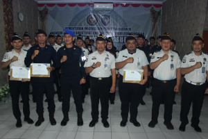Rutan Manna Ikuti Apel Bersama Daring dan Berikan Penghargaan Pegawai Teladan
