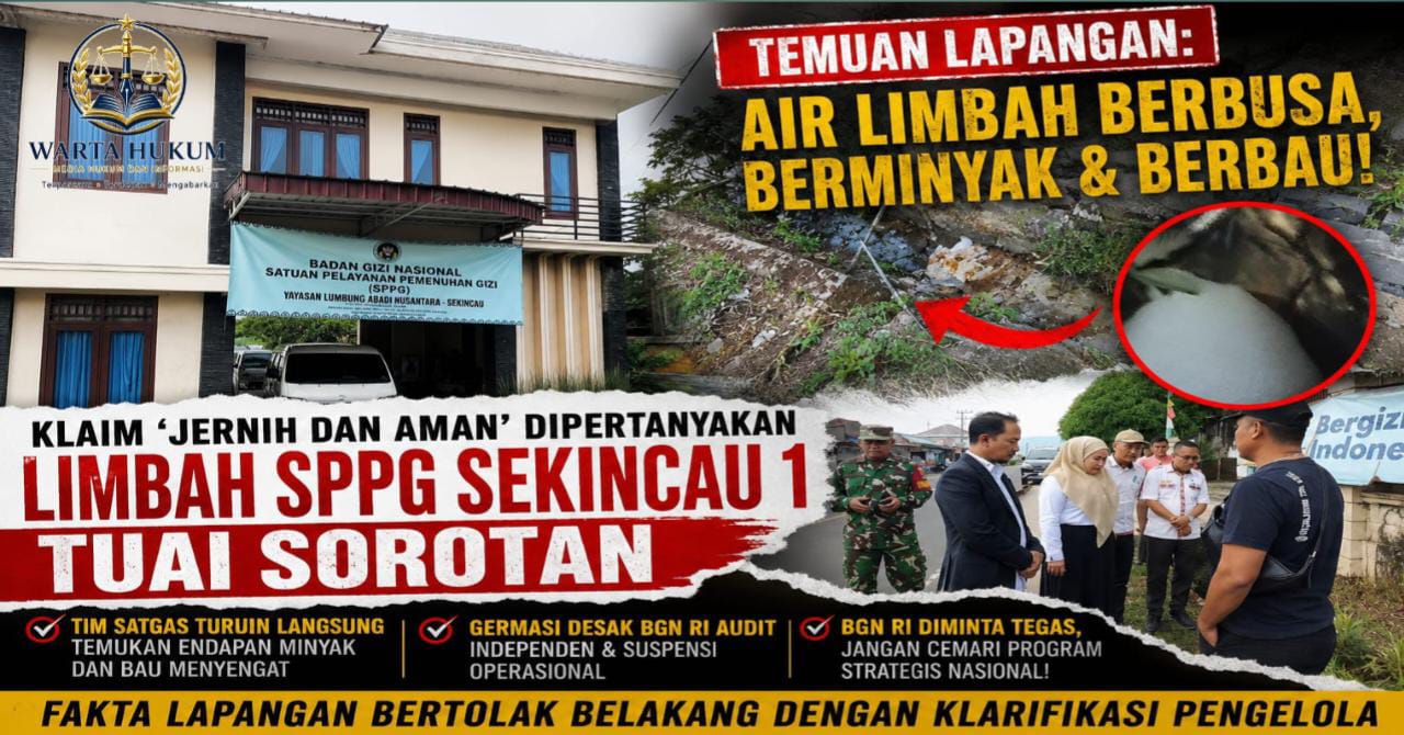 Klaim Limbah SPPG Sekincau 1 Dipatahkan Temuan Lapangan, GERMASI Desak BGN Bekukan Operasional dan Audit Total