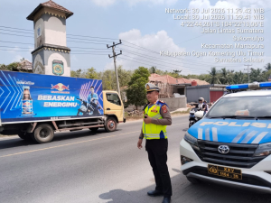 Arus Lalu Lintas Way Kanan Ramai Lancar, Kasatlantas Polres Way Kanan Pastikan Kondisi Perbatasan Sumsel-Lampung Aman