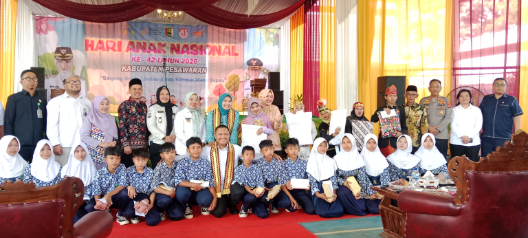 Hari Anak Nasional 2026 di Pesawaran Teguhkan Komitmen Wujudkan Generasi Emas Indonesia