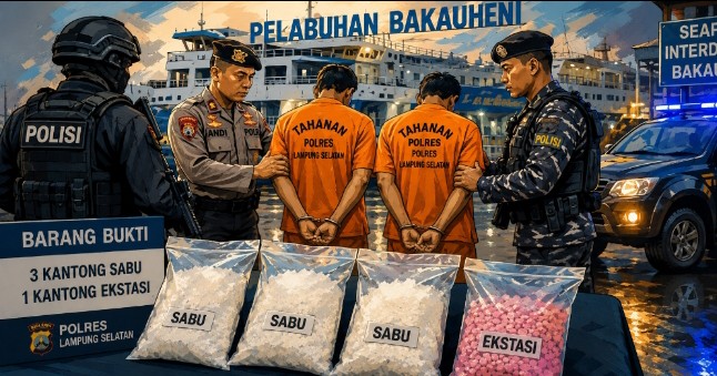 Penyelundupan Narkoba ke Jawa Digagalkan di Bakauheni, Polisi Tangkap 24 Tersangka