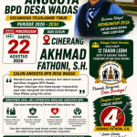 Calon BPD Wadas 2026, Akhmad Fathoni Siap Kawal Aspirasi dan Transparansi Pemerintahan Desa