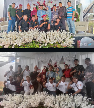 KOSTRAT DPAC Banjit Pererat Sinergitas Lintas Lam Topan RI Way Kanan Ormas dan Pemerintah, Hadiri Resepsi Pernikahan Keluarga Besar