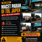 Kemacetan Tol Jakarta-Cikampek Arah Cikampek Mengular hingga KM 25