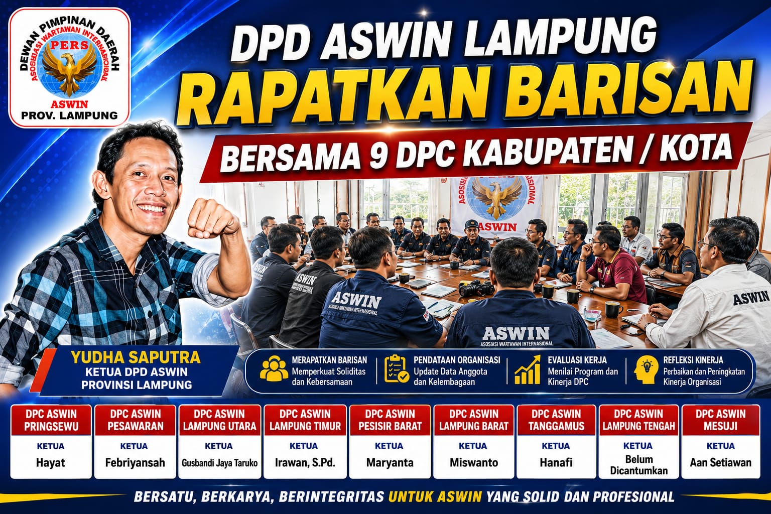 DPD ASWIN Lampung Rapatkan Barisan Bersama 9 DPC Kabupaten/Kota