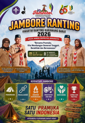 Jambore Ranting Karawang Barat 2026 Diikuti 1.343 Peserta, Perkuat Karakter dan Kemandirian Pramuka