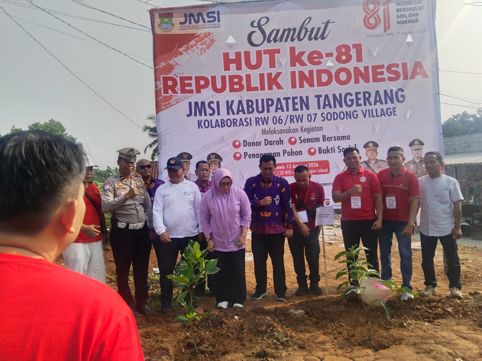 Polsek Tigaraksa Ikuti Peresmian Jembatan Merah Putih Virtual