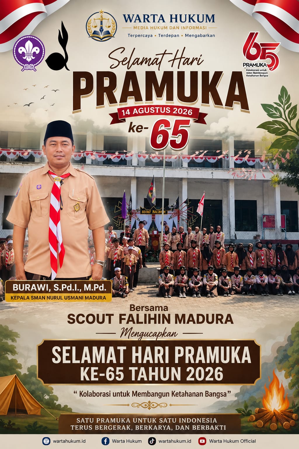 Pramuka ke-65, SMAN Nurul Usmani Madura Teguhkan Pendidikan Karakter Generasi Muda