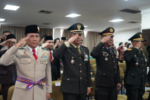Kasrem 043/Gatam Hadiri Pengukuhan Paskibraka Provinsi Lampung 2026