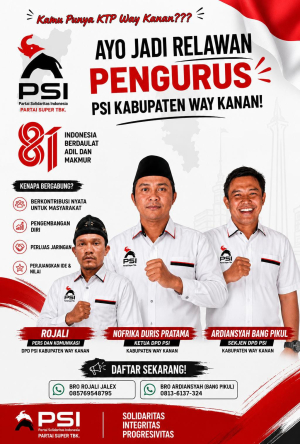 HUT KE-81 RI: PSI WAY KANAN SERUKAN WUJUDKAN INDONESIA BERDAULAT, ADIL, DAN MAKMUR DARI WAY KANAN