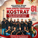 HUT KE-81 RI: KETUA KOSTRAT DPAC BANJIT ROJALI DAN JAJARAN KOMPAK UCAPKAN DIRGAHAYU DENGAN SEMANGAT MERDEKA DALAM PERSATUAN