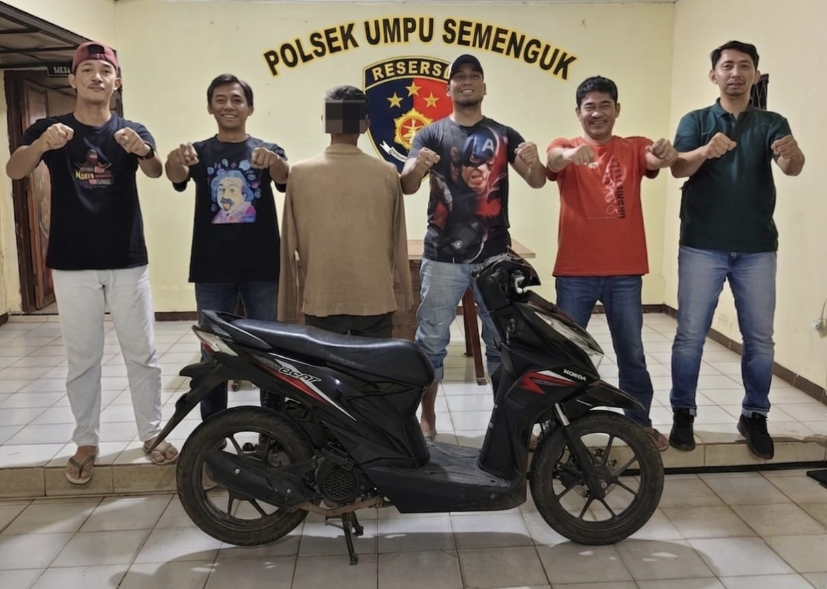 POLSEK UMPU SEMENGUK BEKUK DIDUGA PELAKU CURAT SEPEDA MOTOR DI CURUP SARDAN WAY KANAN