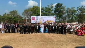 KAPOLRES WAY KANAN AKBP RAMADHONA HADIRI UPACARA PERINGATAN HUT KE-81 KEMERDEKAAN RI DI LAPANGAN KORPRI PEMKAB WAY KANAN