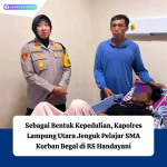 Kapolres Lampung Utara Jenguk Pelajar Korban Curas