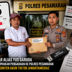 Pengaduan Yusnizar ke Polres Pesawaran Soal Konten TikTok @Wartamedia2