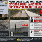 Proyek Jalan Talang Jawa–Neglasari Disorot, Kontraktor Tak Menjawab Saat Dikonfirmasi