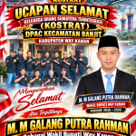 KOSTRAT DPAC Kecamatan Banjit Ucapkan Selamat & Sukses Atas Terpilihnya M. Galang Putra Rahman Sebagai Wakil Bupati Way Kanan 2026-2030