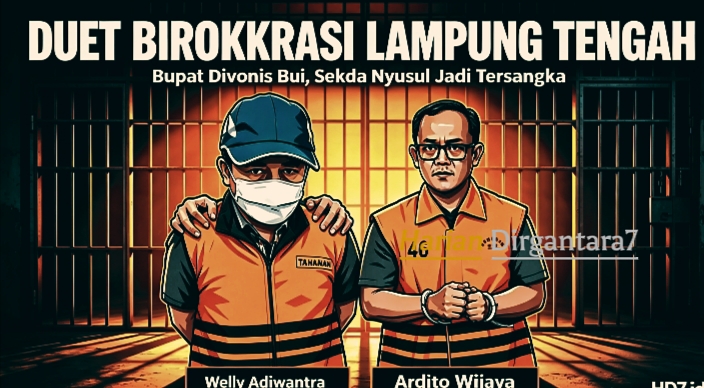 Bupati Divonis 5 Tahun, Sekda Lampung Tengah Menyusul Ditahan Polda Lampung
