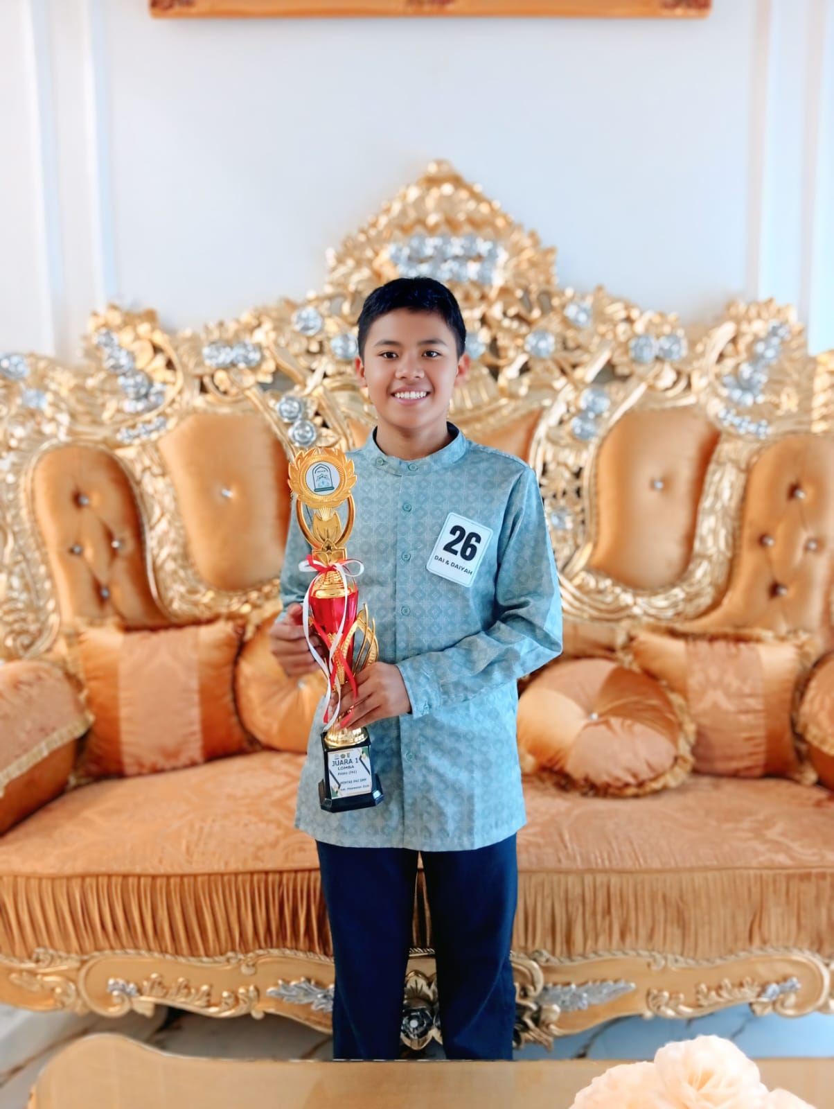 Siswa SMPN 1 Pesawaran Alvaro Raih Juara 1 Lomba Dai