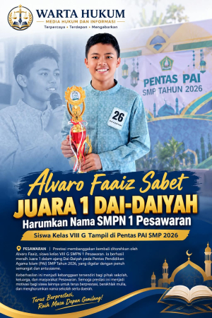 Alvaro Faaiz Sabet Juara 1 Dai-Daiyah, Harumkan Nama SMPN 1 Pesawaran