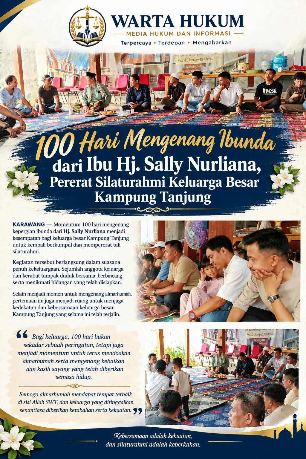 100 Hari Mengenang Ibunda, Keluarga Besar Kampung Tanjung Pererat Silaturahmi