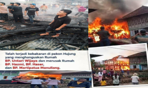 Rumah Warga di Pekon Hujung Belalau Ludes Terbakar