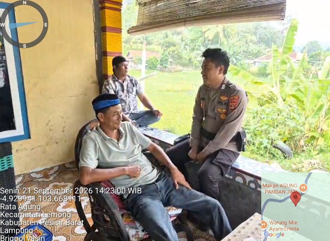 Bhabinkamtibmas Pekon Rata Agung Ajak Warga Bersama Jaga Kamtibmas