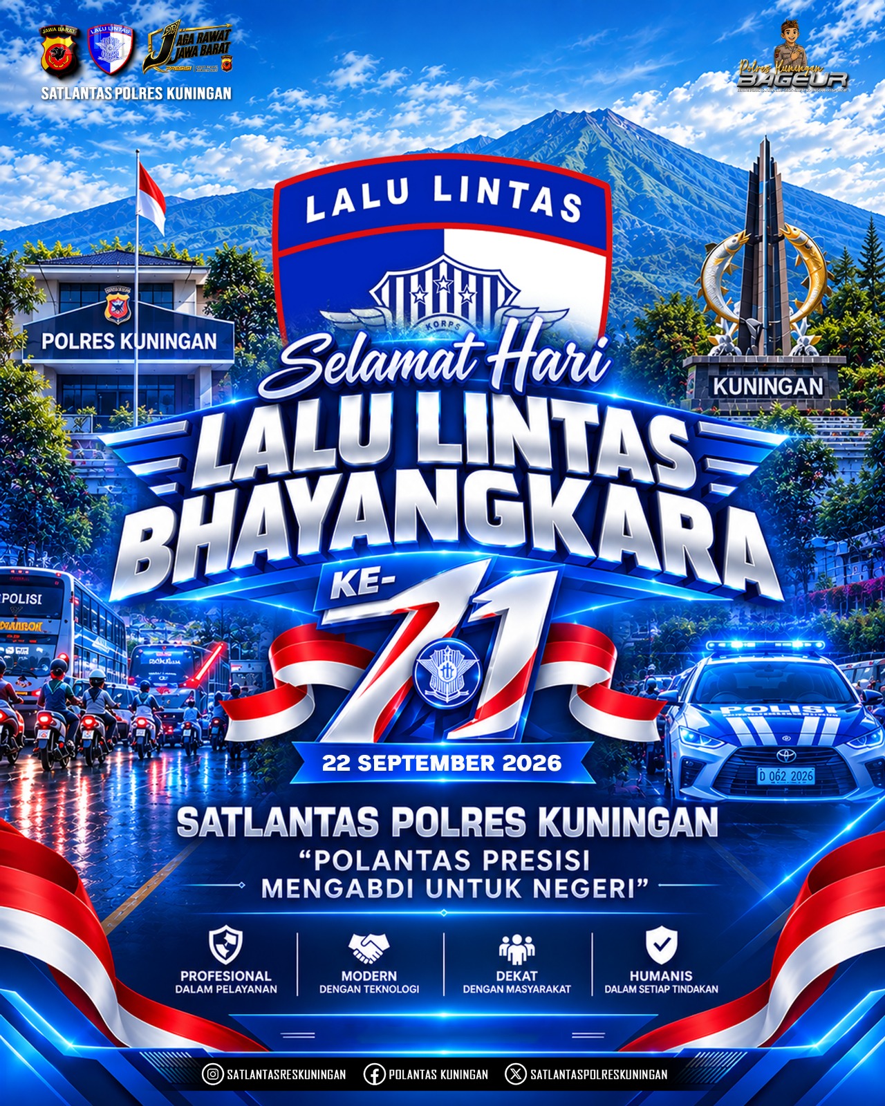 HUT Lalu Lintas ke-71, Satlantas Polres Kuningan Kupas Tertib Berlalu Lintas