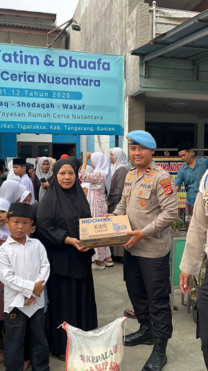 Sipropam Hadir, Tebar Senyum Anak Yatim di Tangerang